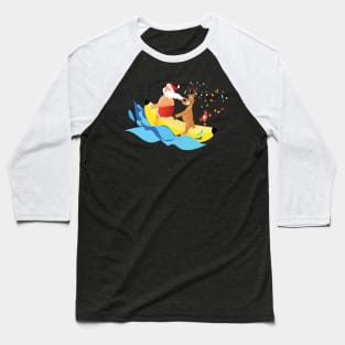 Santa in the beach Baseball T-Shirt